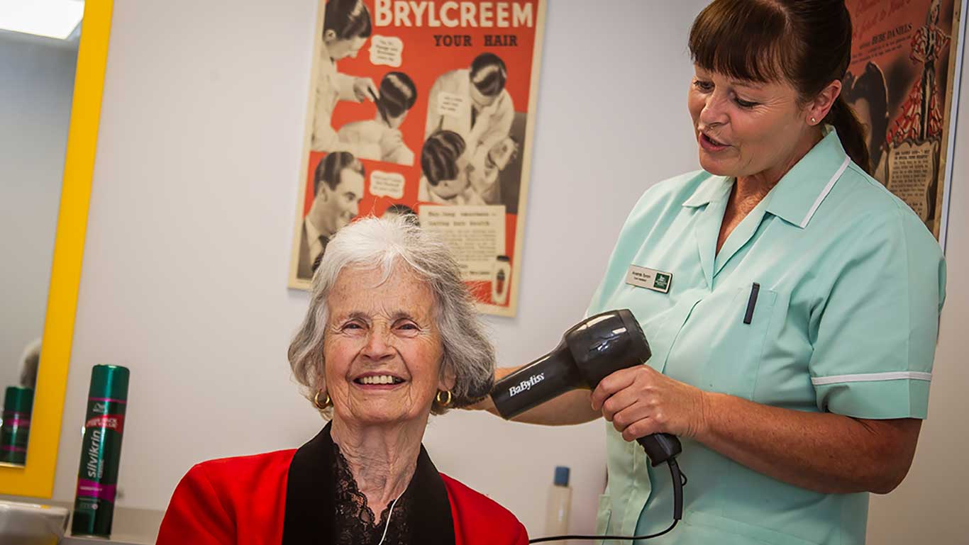 Getting your hair done at Arlington House Care Home